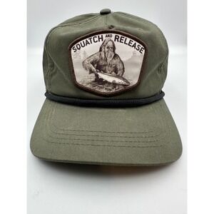 Rep Your Water Hat Olive Green Mesh Sasquatch Special Edition Fly Fishing Rare